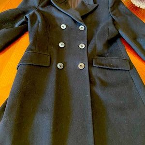 THEORY Wool/Cashmere Double-Breasted Winter Coat Women’s Sz. L. Excellent Cond.